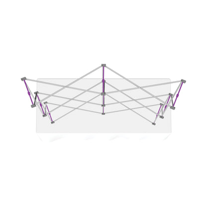 Hopup 5.5ft Curved Square Tabletop Tension Fabric Display