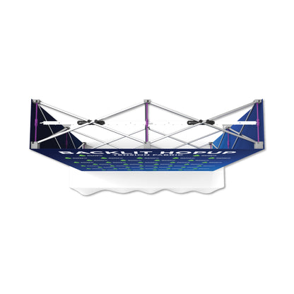 Hopup 5ft Backlit Straight Tabletop Tension Fabric Display