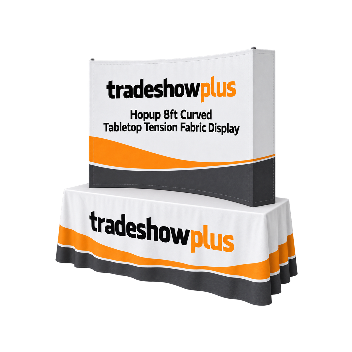 Hopup 8ft Curved Tabletop Tension Fabric Display