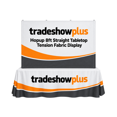 Hopup 8ft Straight Tabletop Tension Fabric Display