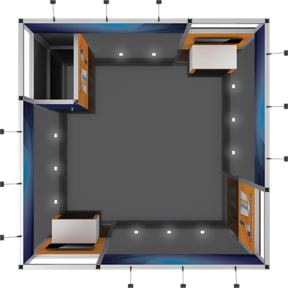 Hybrid Pro 20ft x 20ft Modular Island Kit 18B