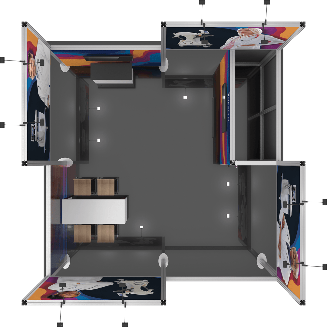 Hybrid Pro 20ft x 20ft Modular Island Kit 19B