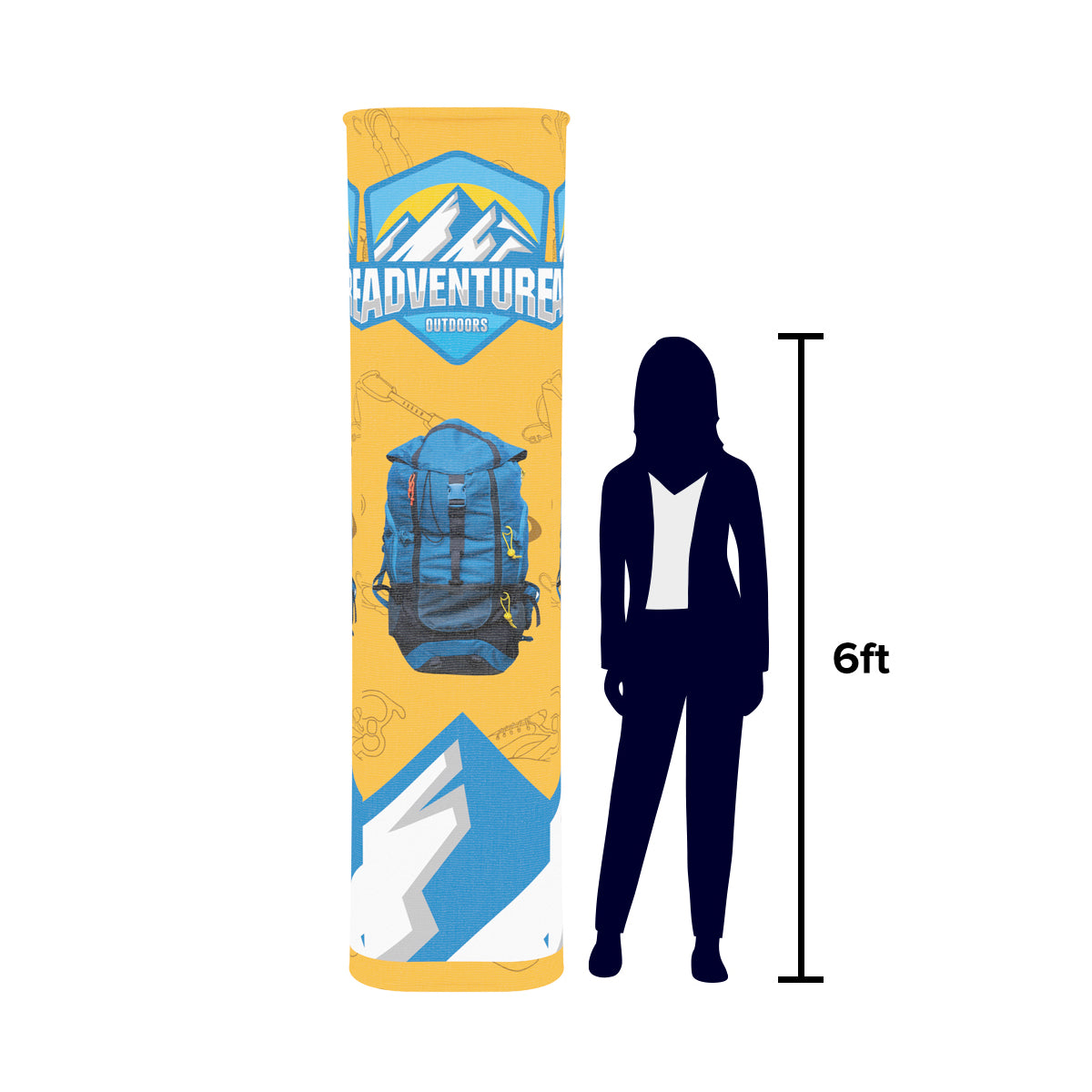 Wallbox 2ft x 8ft Tower Tube Frame Fabric Display