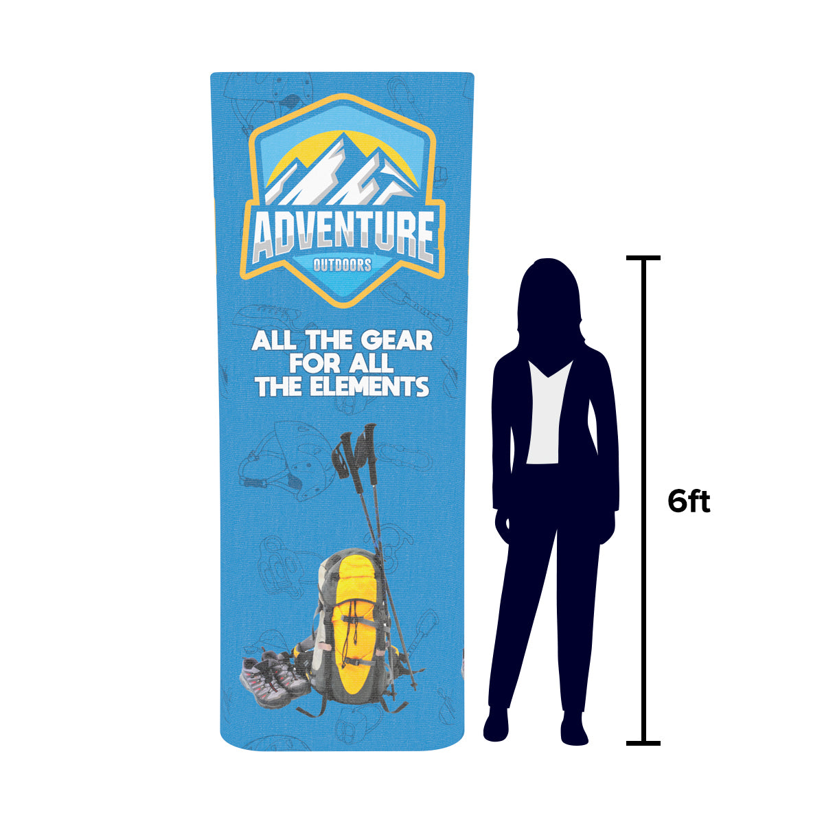 Wallbox 3ft x 8ft Tower Tube Frame Fabric Display