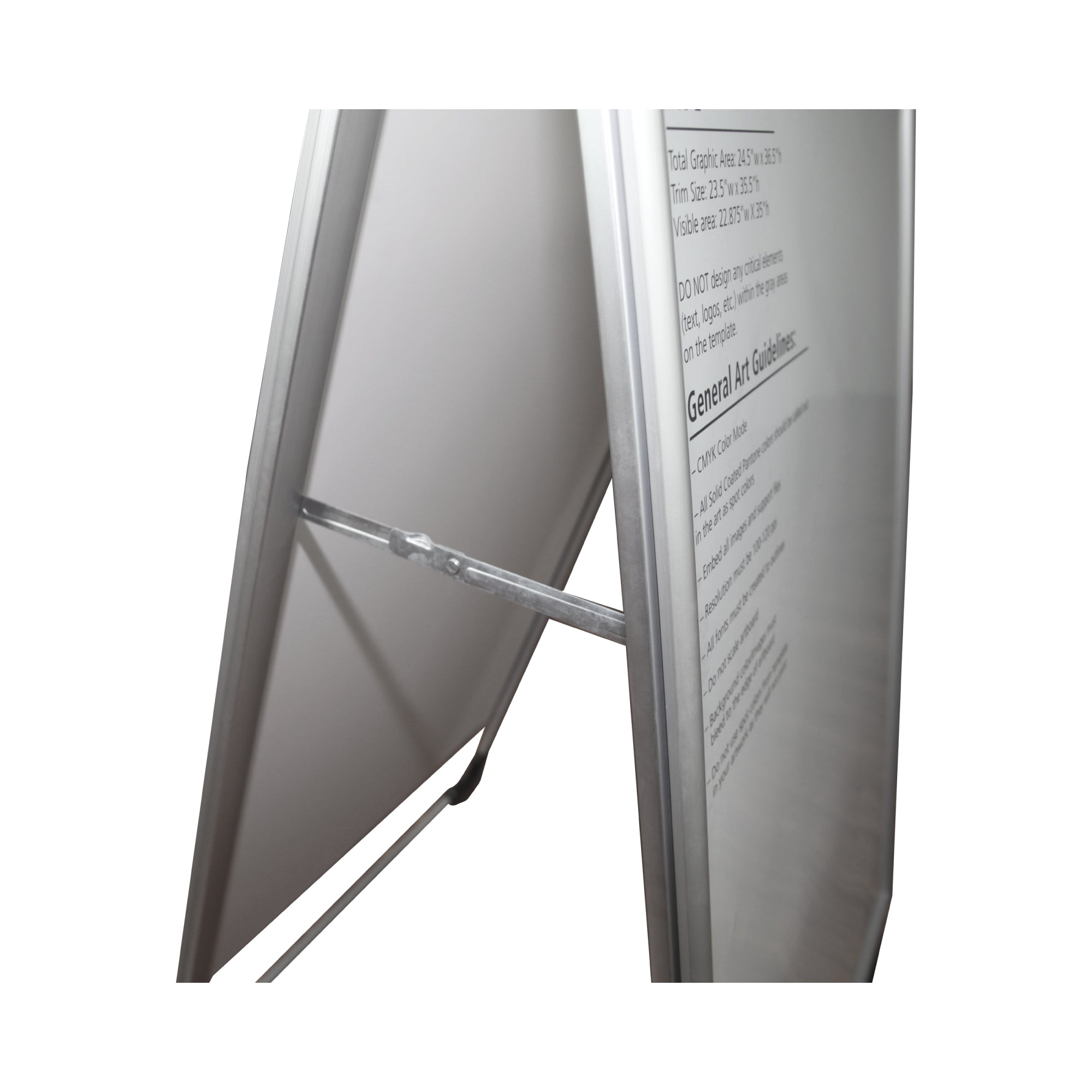 Double-sided freestanding frame sign ideal for trade shows, exhibitions, and special event displays