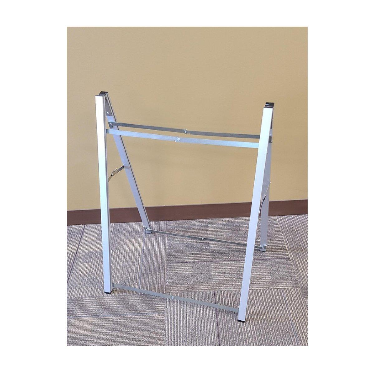 Foldable metal stand frame for trade show displays and event signage setup