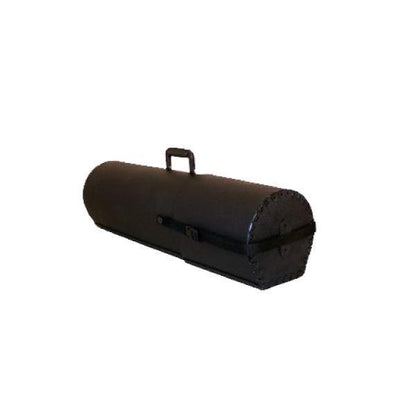 Adjustable cylindrical shipping case with handle and strap, ideal for trade shows and exhibitions