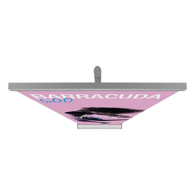 Trade show banner stand displaying Barracuda 600 graphics for exhibitions and special events