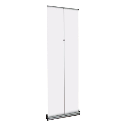 Retractable banner stand with support pole for trade shows and exhibitions display