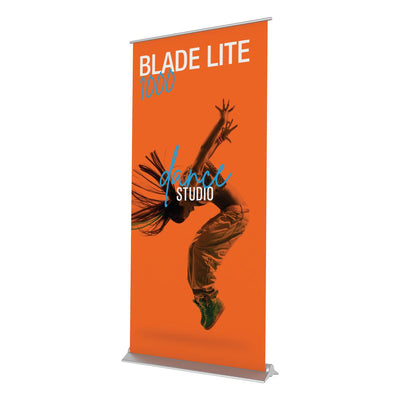 Blade Lite 1000 retractable banner stand showcasing dance studio design for trade shows and exhibitions