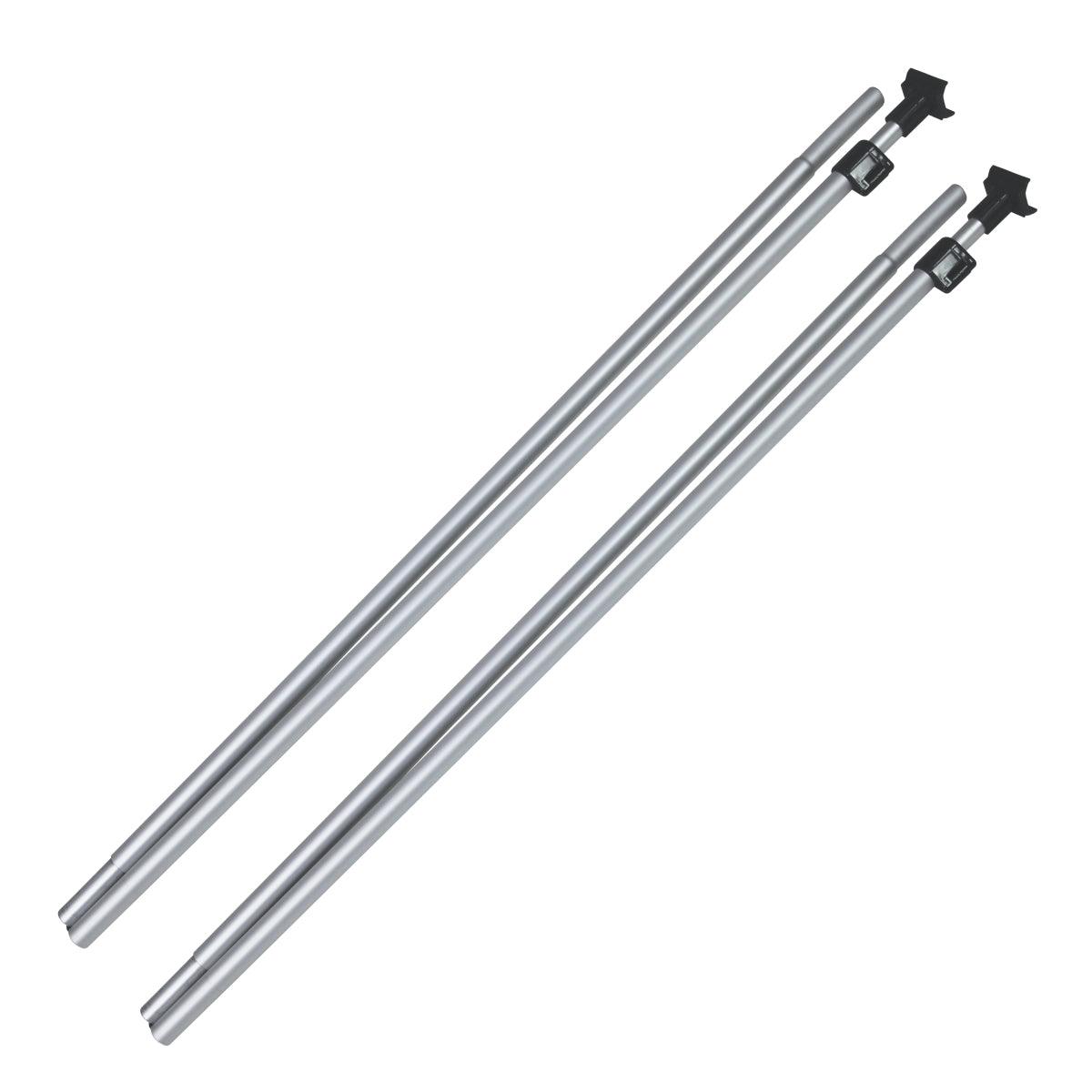 Adjustable poles for trade show banner stands used in exhibitions and special events