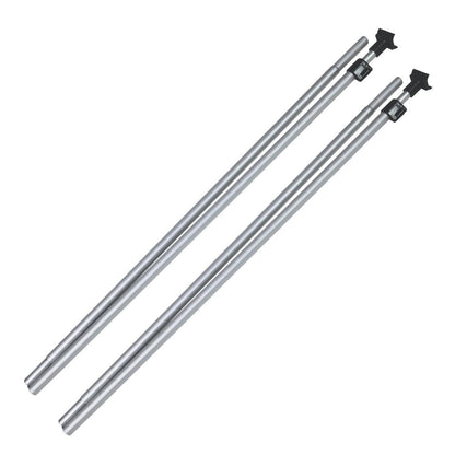 Adjustable poles for trade show banner stands used in exhibitions and special events
