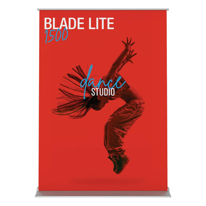 Blade Lite 1500 banner stand featuring dynamic dance studio design for trade shows and exhibitions