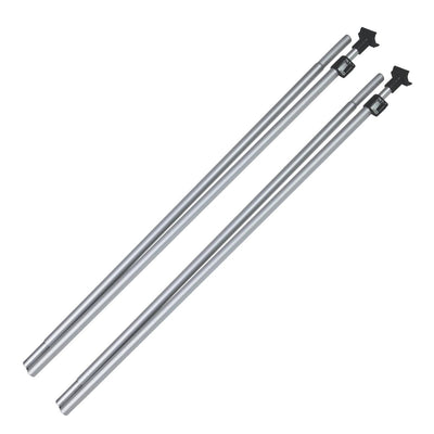 Adjustable support poles for trade show displays and exhibition stands