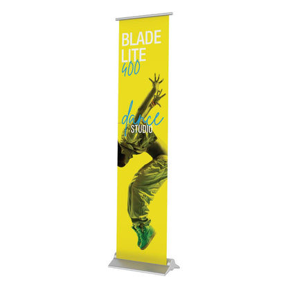 Blade Lite 400 retractable banner stand displaying dance studio advertisement for trade shows and events