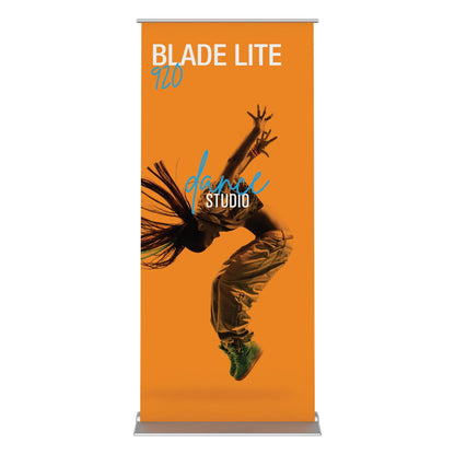 Blade Lite 920 retractable banner stand promoting dance studio at trade shows and exhibitions