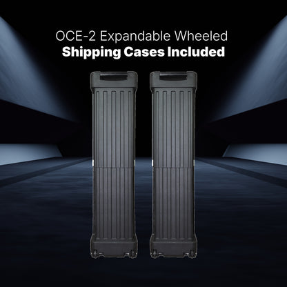 Expandable wheeled shipping cases for trade shows and exhibitions with durable design