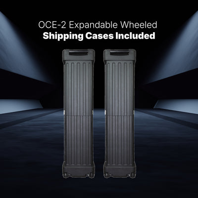 Expandable wheeled shipping cases for trade shows and exhibitions with durable vertical design