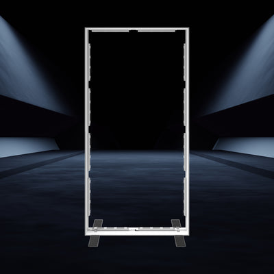 Freestanding lightbox frame ideal for trade shows, exhibitions, and special event displays