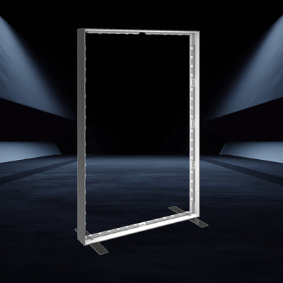 Freestanding illuminated display frame ideal for trade shows and special event exhibitions