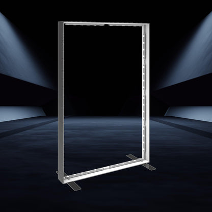 Freestanding illuminated display frame ideal for trade shows and special event exhibitions