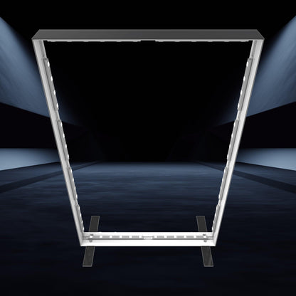 Illuminated lightweight frame display for trade shows and exhibitions with LED lighting