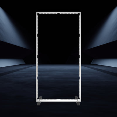 Freestanding illuminated display frame ideal for trade shows, exhibitions, and special events