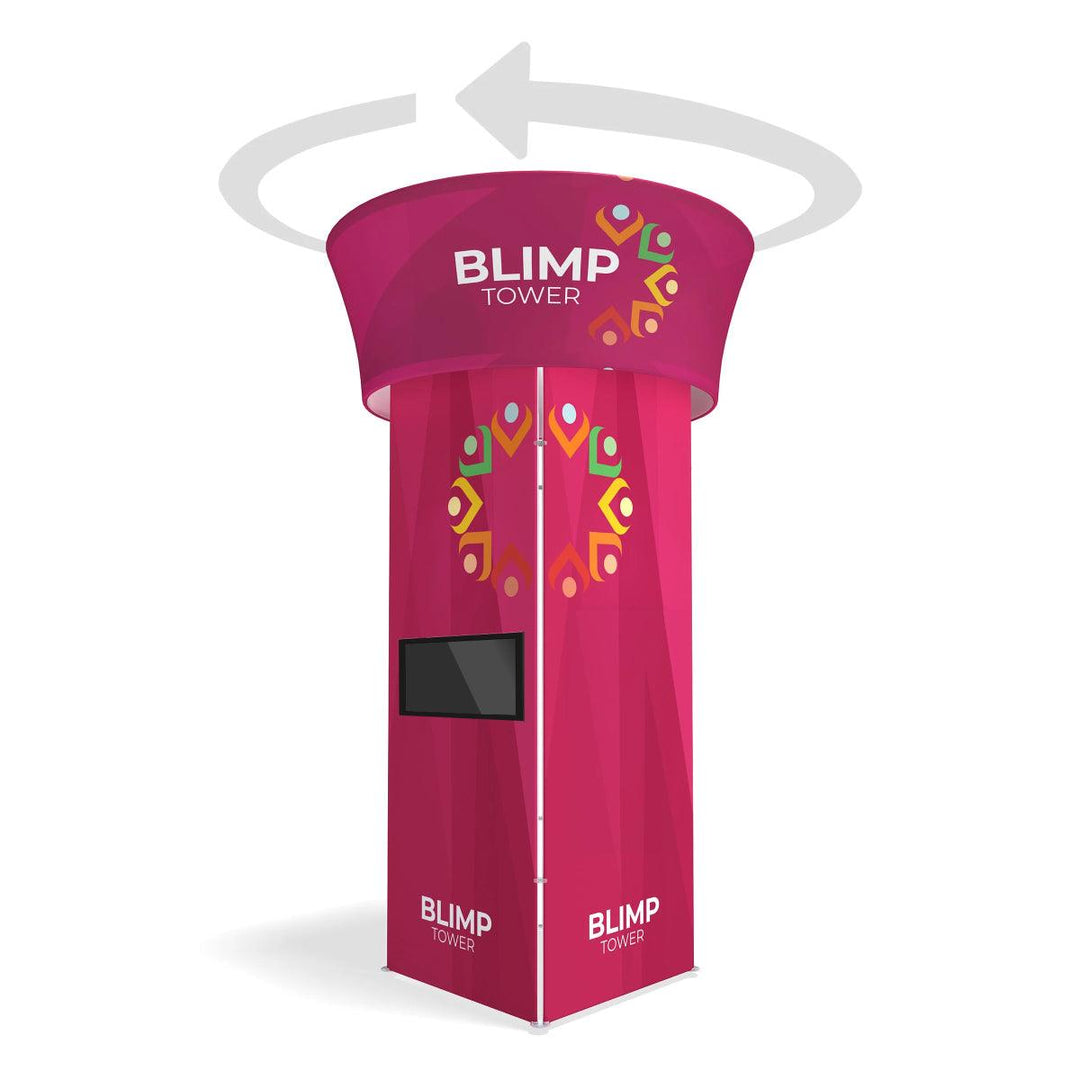 Blimp Square Rotating Tower Display - TradeShowPlus