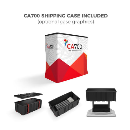 CA700 trade show case to counter system with shipping case and parts for exhibitions