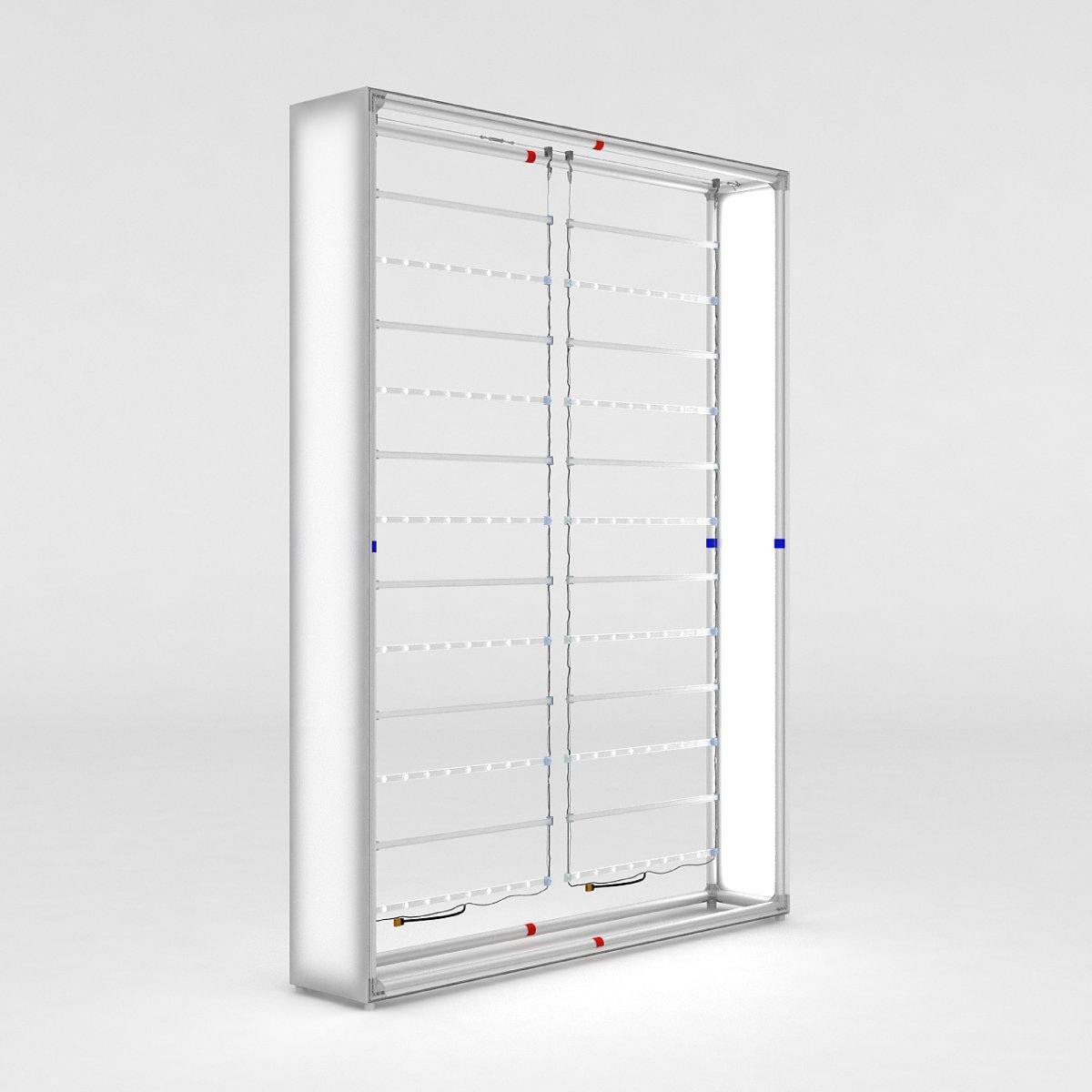 Backlit trade show display frame with internal lighting for exhibitions and special events