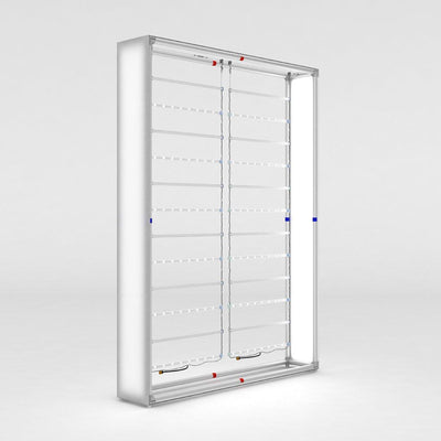 Backlit trade show display frame with internal lighting for exhibitions and special events