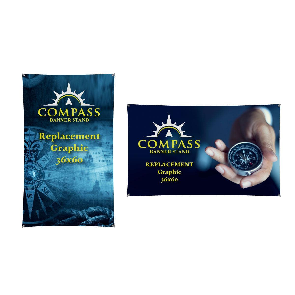 Compass Banner Stand (Graphic) - TradeShowPlus