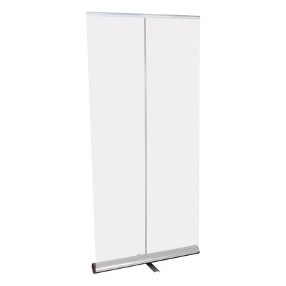Retractable banner stand with blank display for trade shows, exhibitions, and special events
