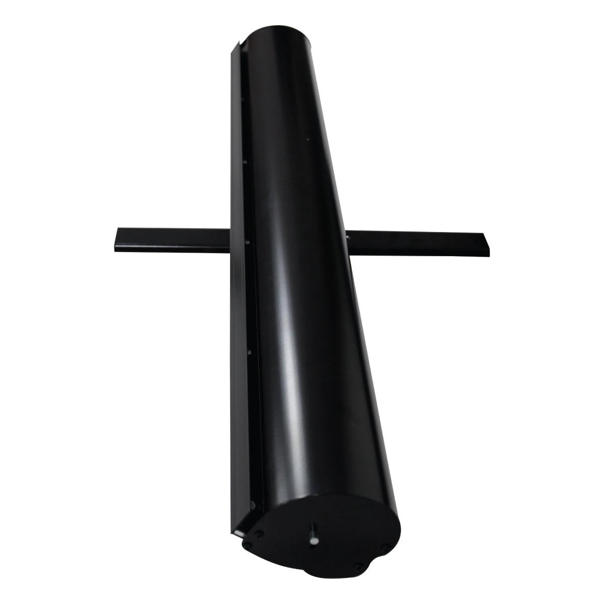 Compact banner stand base for trade show displays and event exhibitions