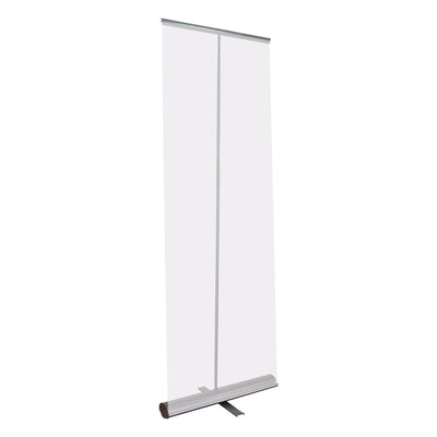 Retractable banner stand display with aluminum base for trade shows and exhibitions
