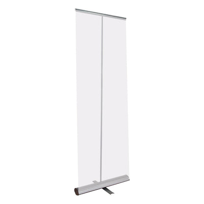 Retractable banner stand display with aluminum base for trade shows and exhibitions