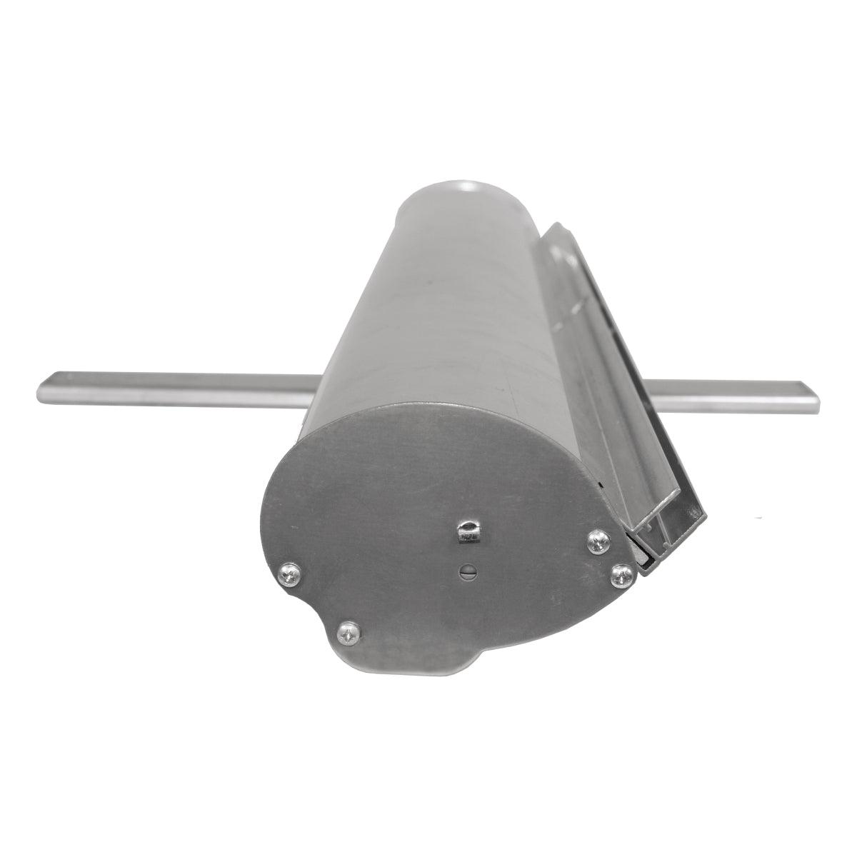 Retractable mini banner stand base for trade shows and exhibitions with metal support bar