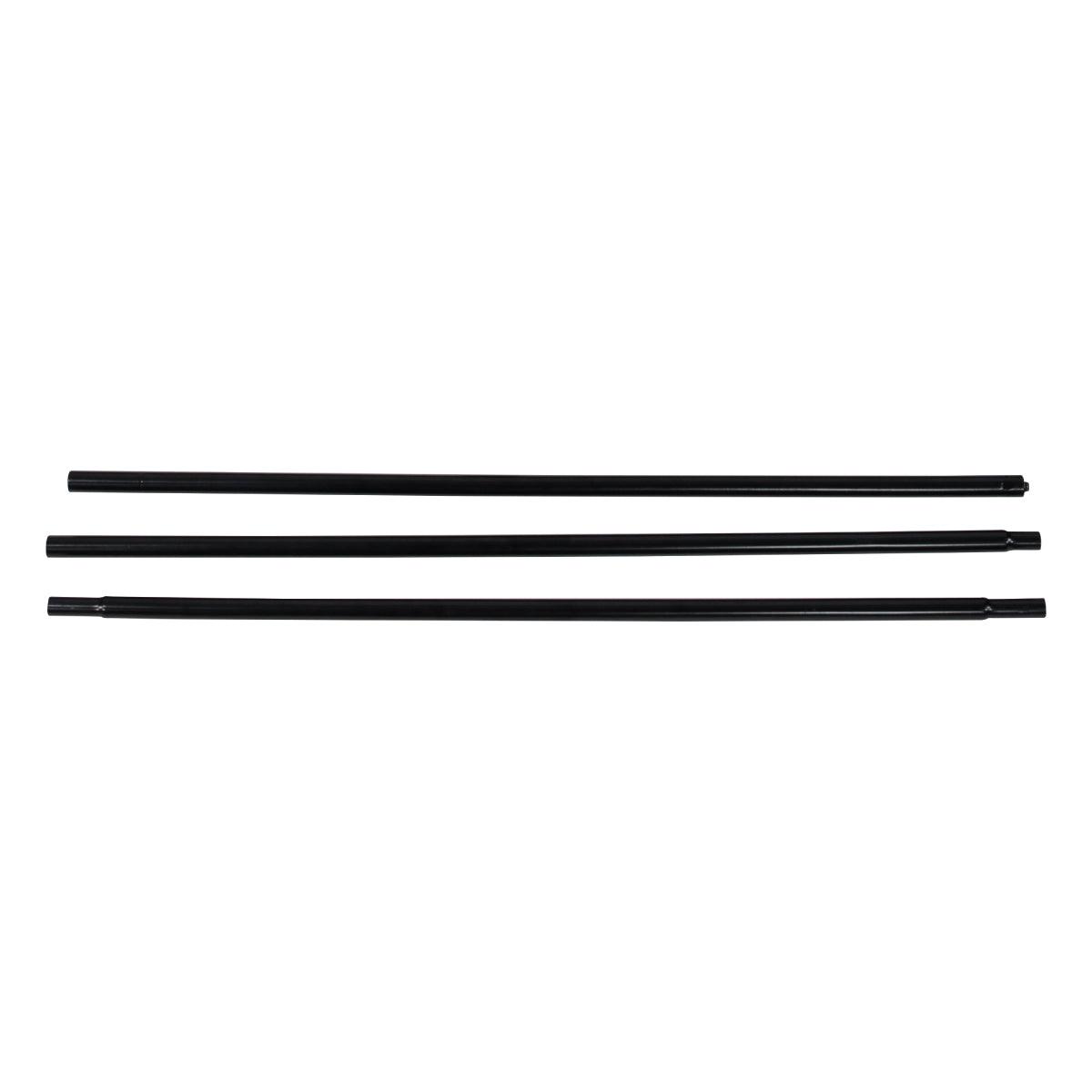 Three metal poles for trade show banner stand assembly used in exhibitions and special events