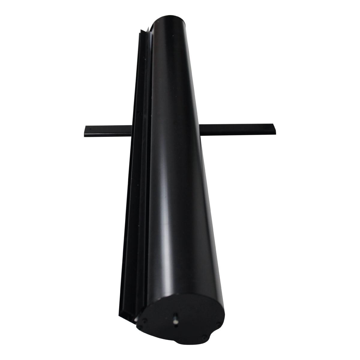 Retractable banner stand base for trade show displays and exhibition signage