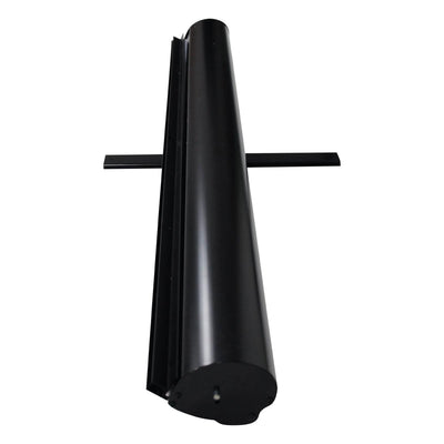 Retractable banner stand base for trade show displays and exhibition signage