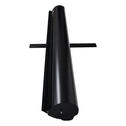 Retractable banner stand base for trade show displays and exhibition signage