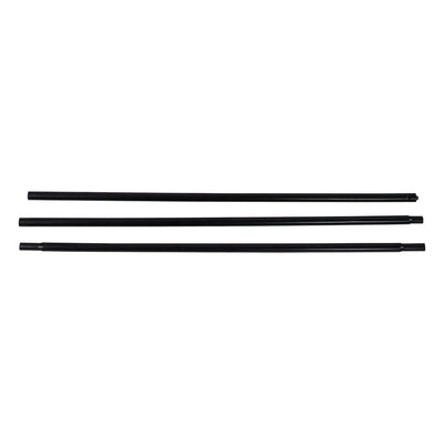 Three banner stand poles for trade show displays and event exhibition setups