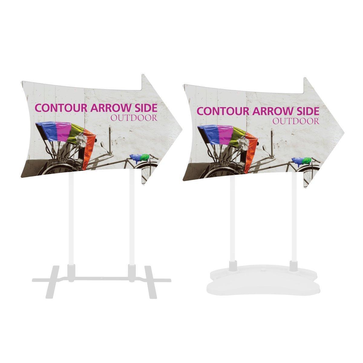 Contour Arrow Side Coroplast Sign - TradeShowPlus