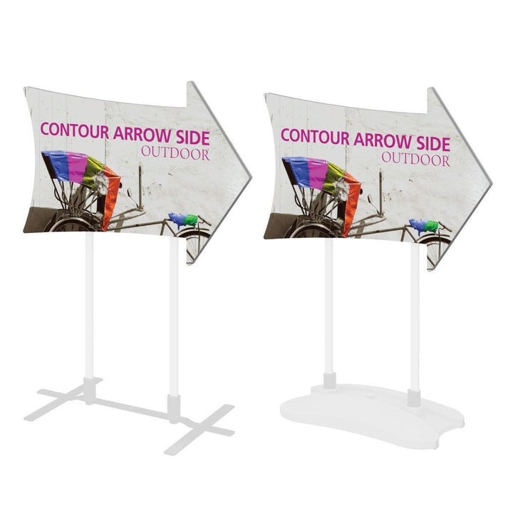 Contour Arrow Side Coroplast Sign - TradeShowPlus