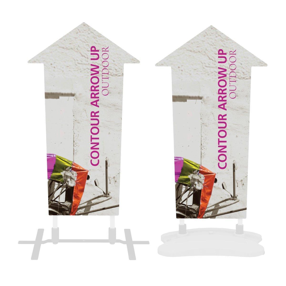 Contour Arrow Up Coroplast Sign - TradeShowPlus