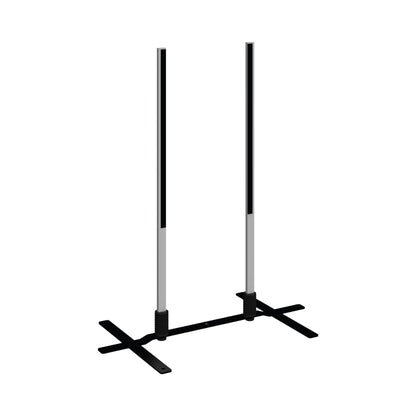 Freestanding metal base stand for display boards ideal for trade shows and exhibitions