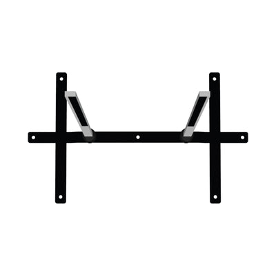 Metal wall mount bracket with angled arms for securing trade show displays and exhibition panels