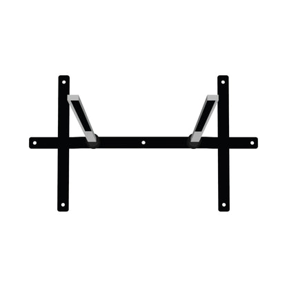 Metal wall mount bracket with angled arms for securing trade show displays and exhibition panels