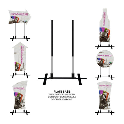 Contour Outdoor Sign Plate Base - TradeShowPlus