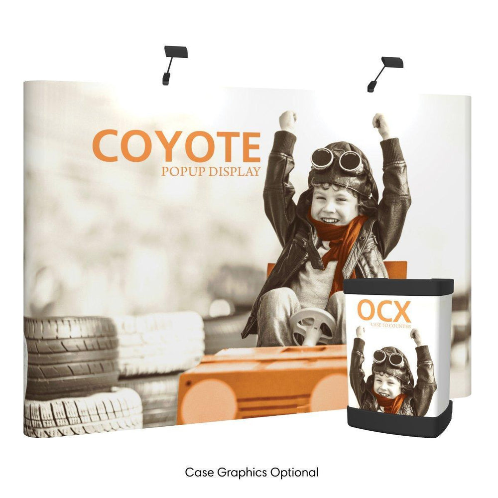 Coyote 11ft Straight Mural Fast Kit - TradeShowPlus